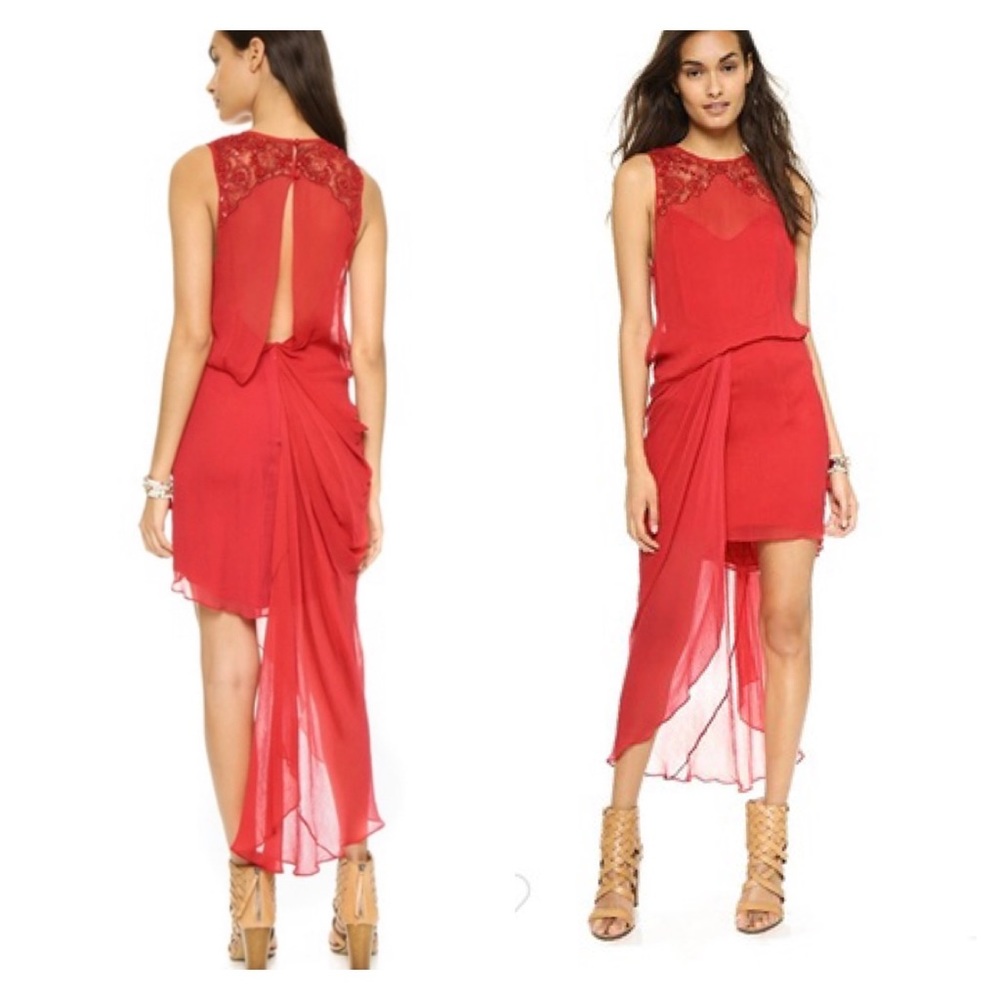 Free People Red Hot Party Dress NWT